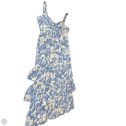 Dress Casual Maxi By Abercrombie And Fitch In Blue & White, Size: Lp