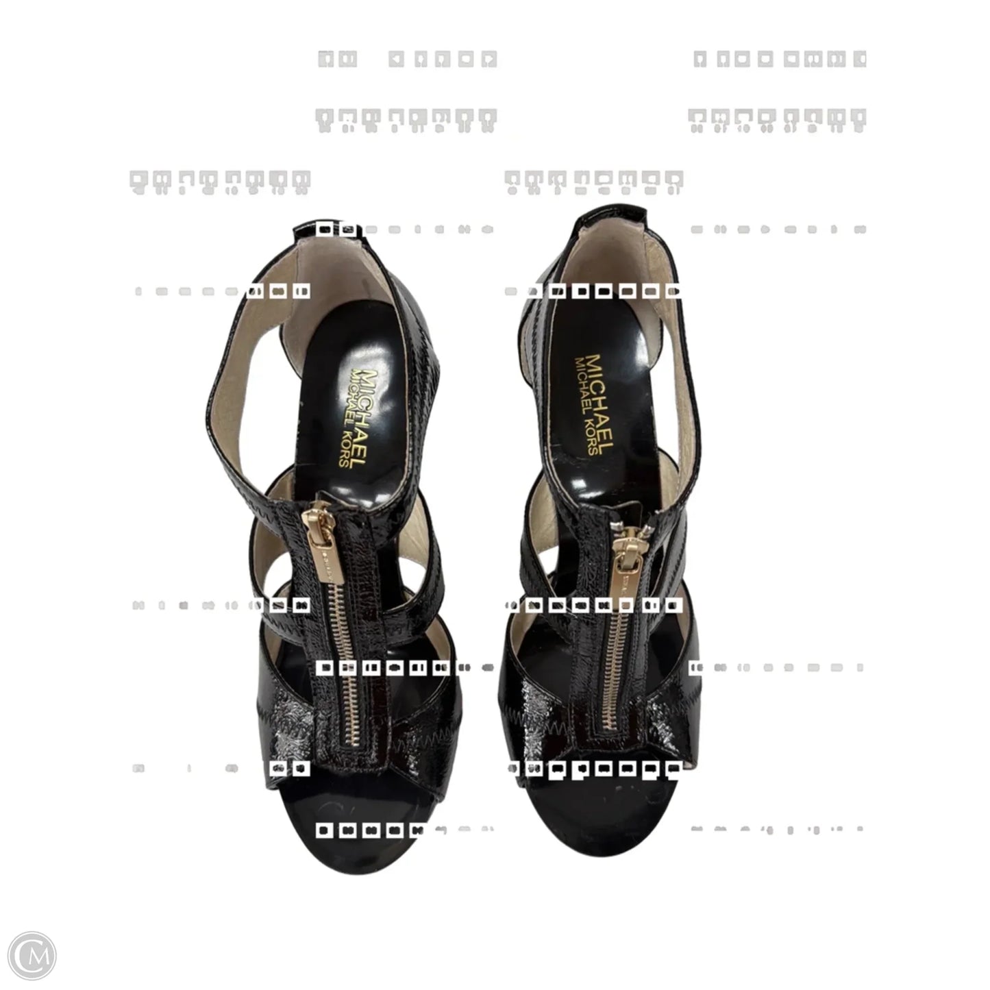 Sandals Heels Block By Michael By Michael Kors In Black, Size: 9