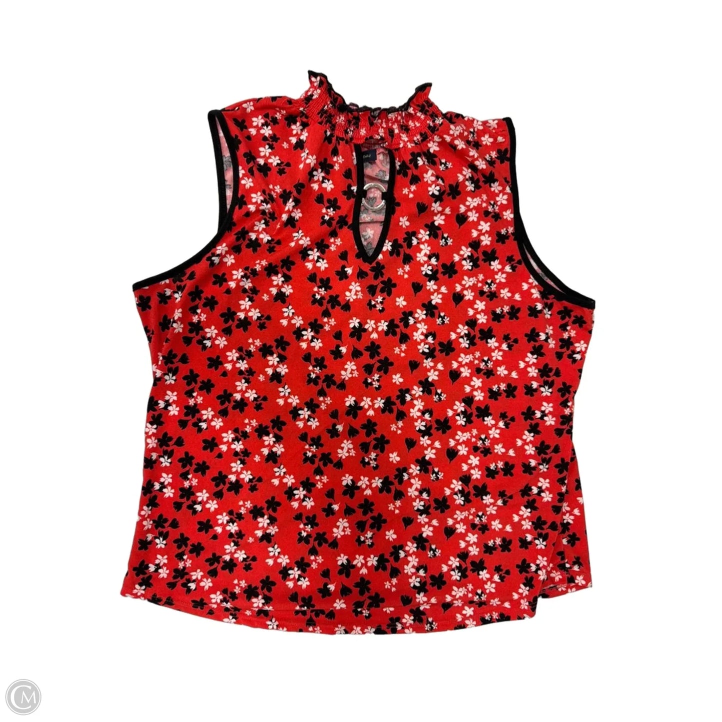 Top Sleeveless By Adrienne Vittadini In Red, Size: Xl