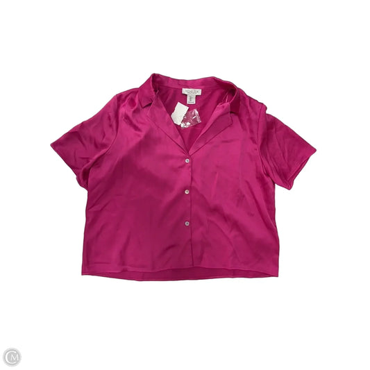 Top Short Sleeve By Rachel Zoe In Pink, Size: L