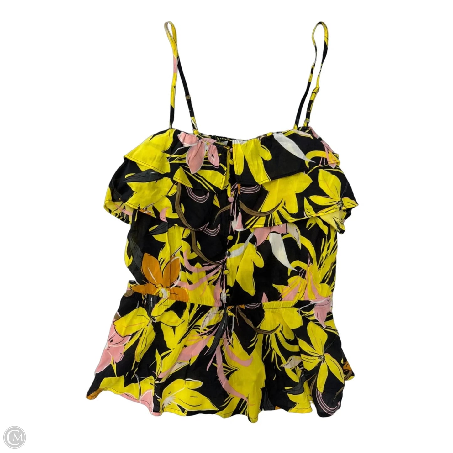 Top Cami By Who What Wear In Tropical Print, Size: M