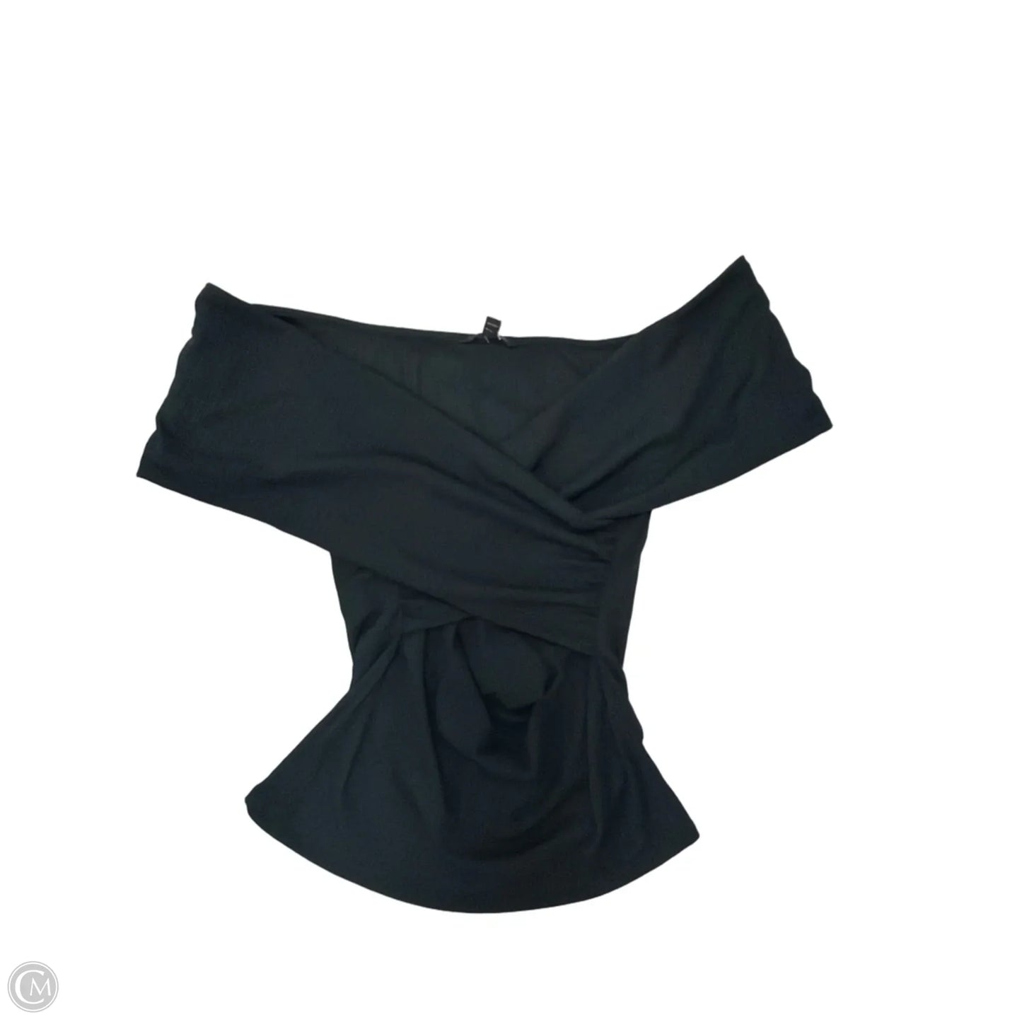 Top Short Sleeve By Banana Republic In Black, Size: L