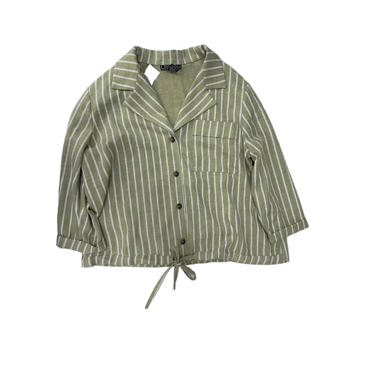 Top Long Sleeve By Nycc In Striped Pattern, Size: L