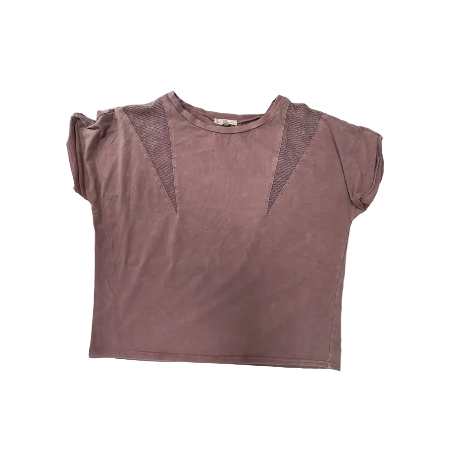 Top Short Sleeve By Gilded Intent In Purple, Size: L