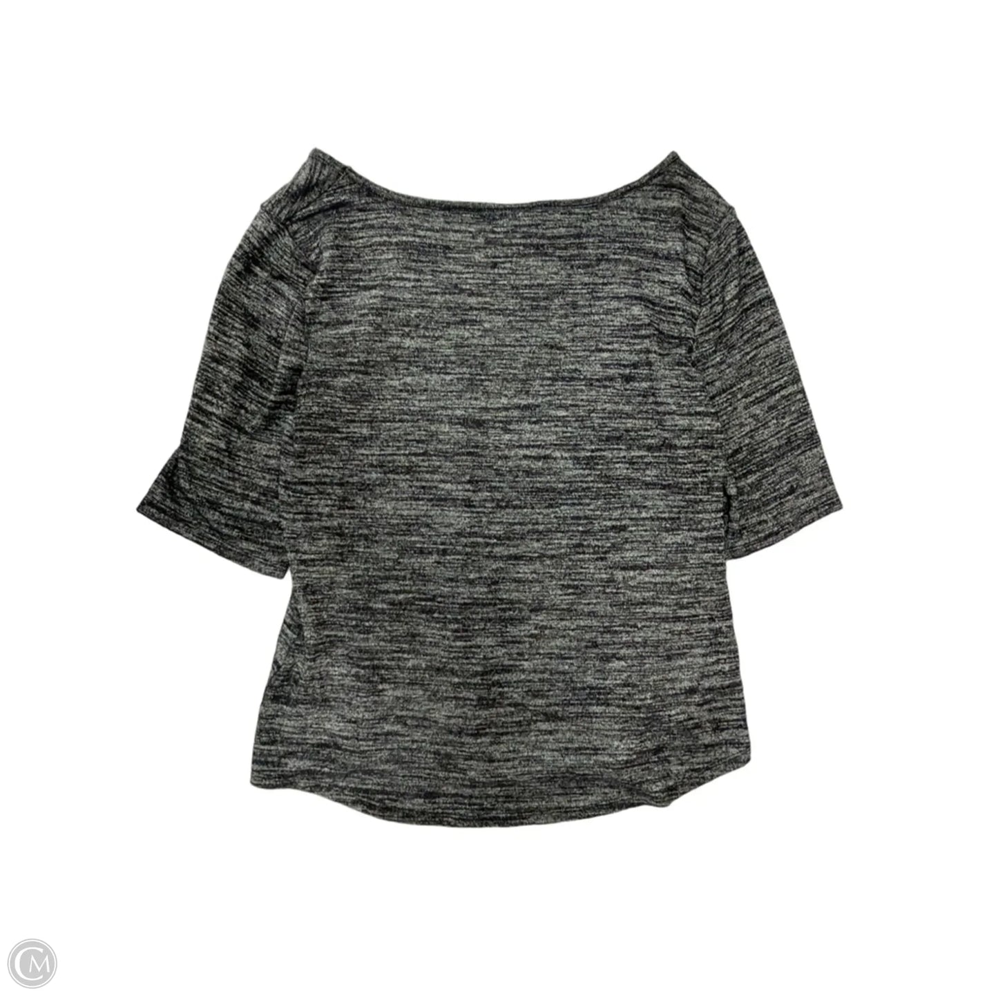 Top Short Sleeve By Apt 9 In Black & Grey, Size: L