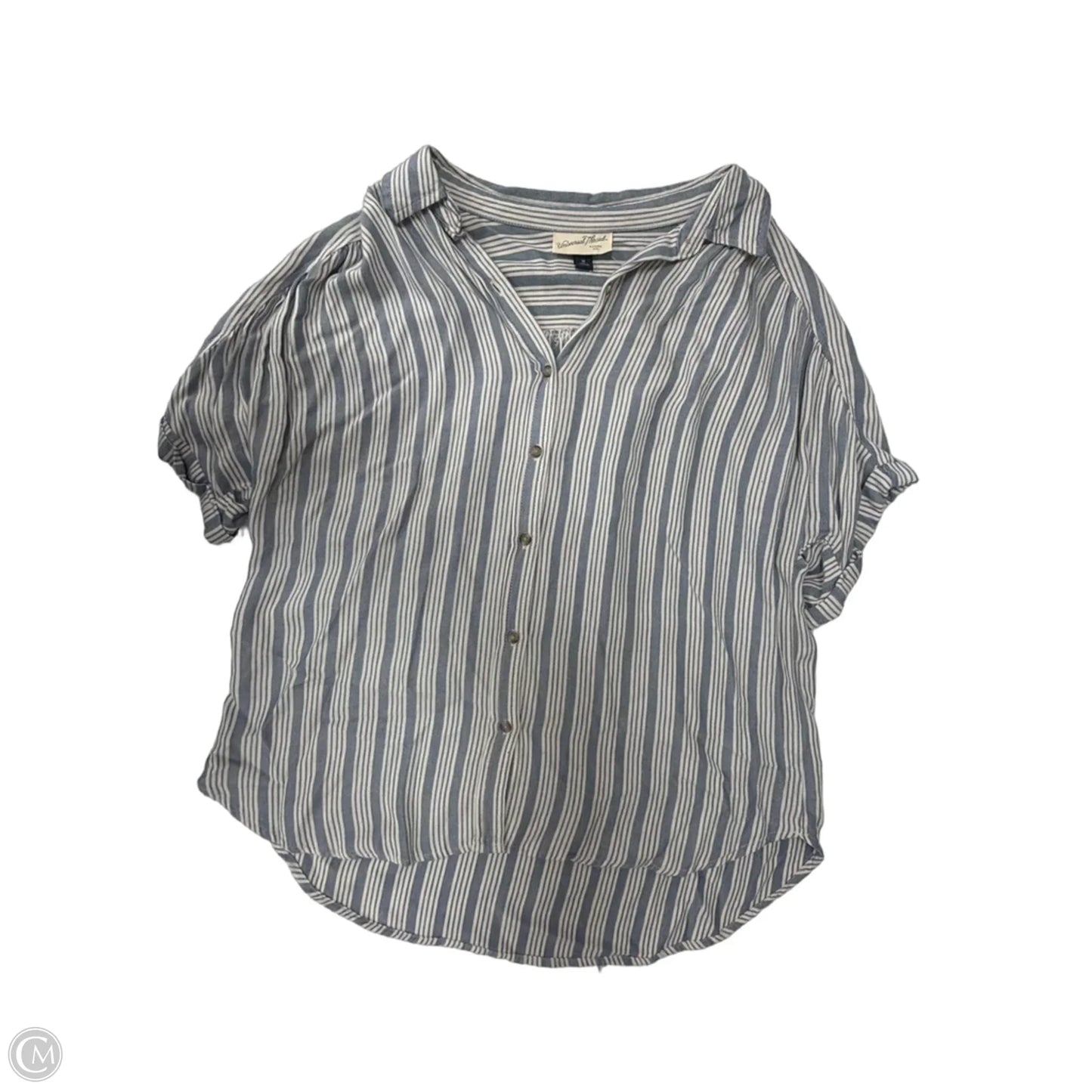 Top Short Sleeve By Universal Thread In Striped Pattern, Size: M