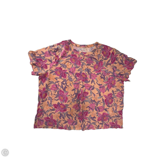 Top Short Sleeve By Old Navy In Floral Print, Size: Xl
