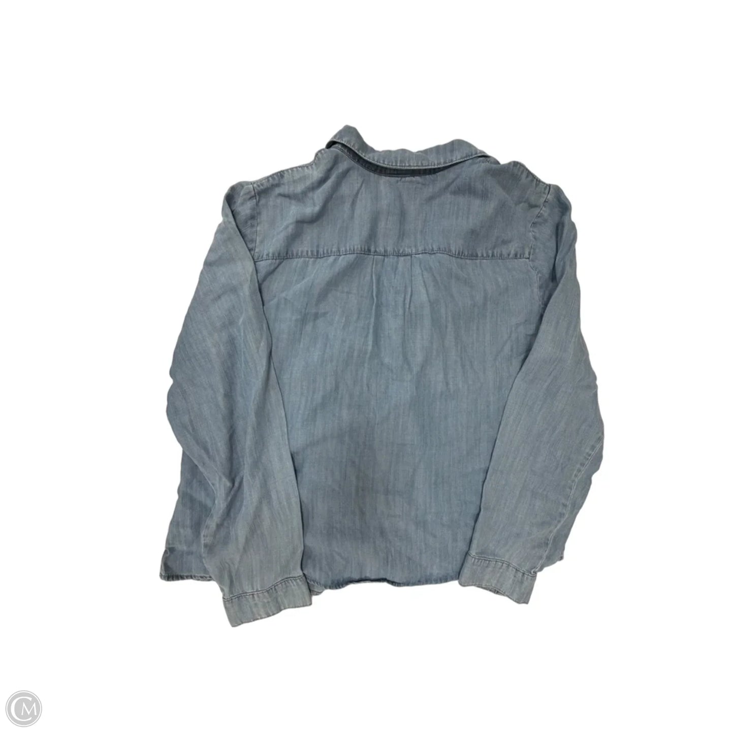Top Long Sleeve By Ana In Blue Denim, Size: L