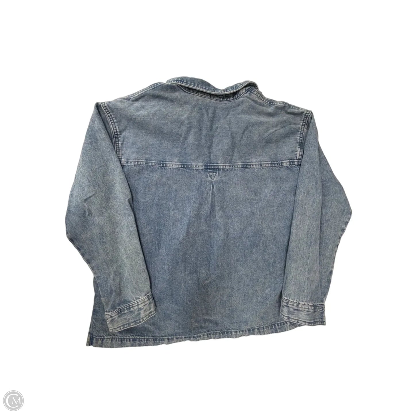 Top Long Sleeve By Time And Tru In Blue Denim, Size: L