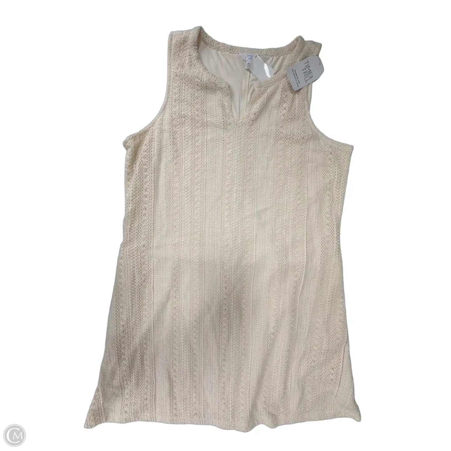 Dress Casual Short By Time And Tru In Cream, Size: 1x