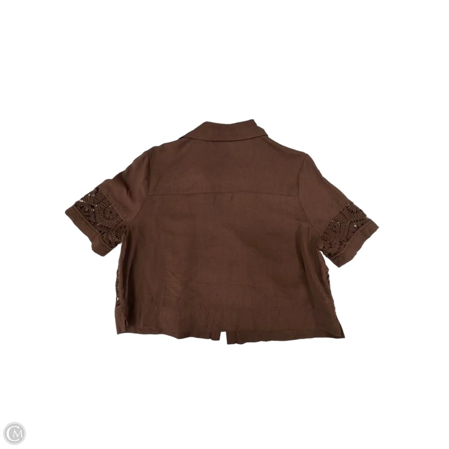Top Short Sleeve By Time And Tru In Brown, Size: M