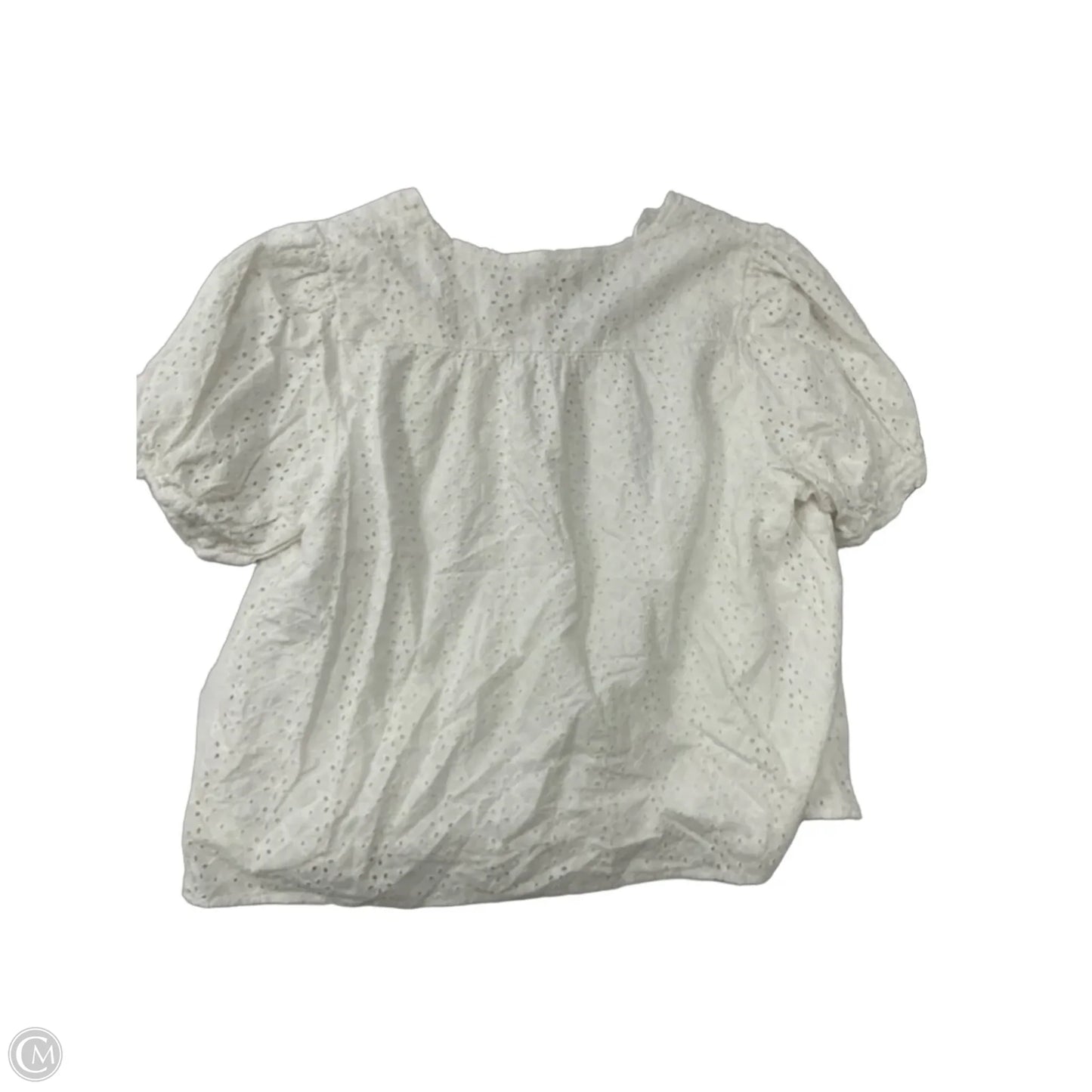 Top Short Sleeve By Draper James In White, Size: 1x