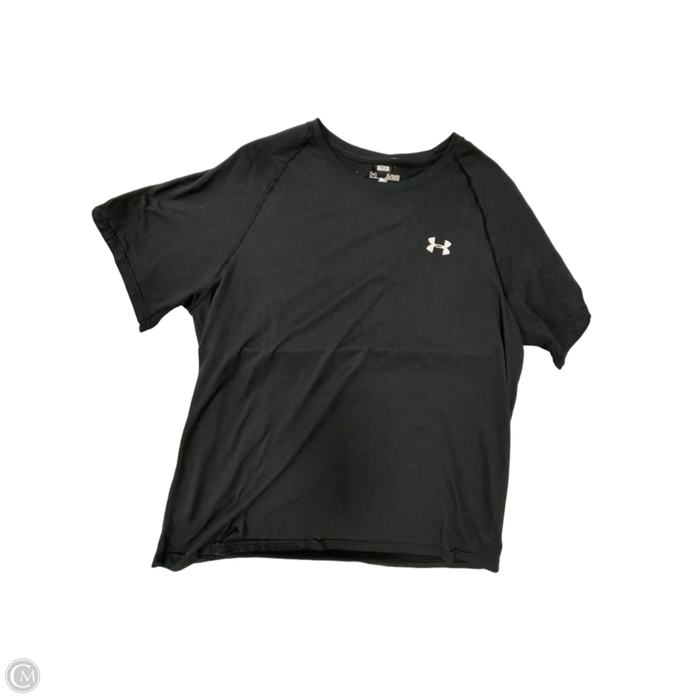 Athletic Top Short Sleeve By Under Armour In Black, Size: Xl