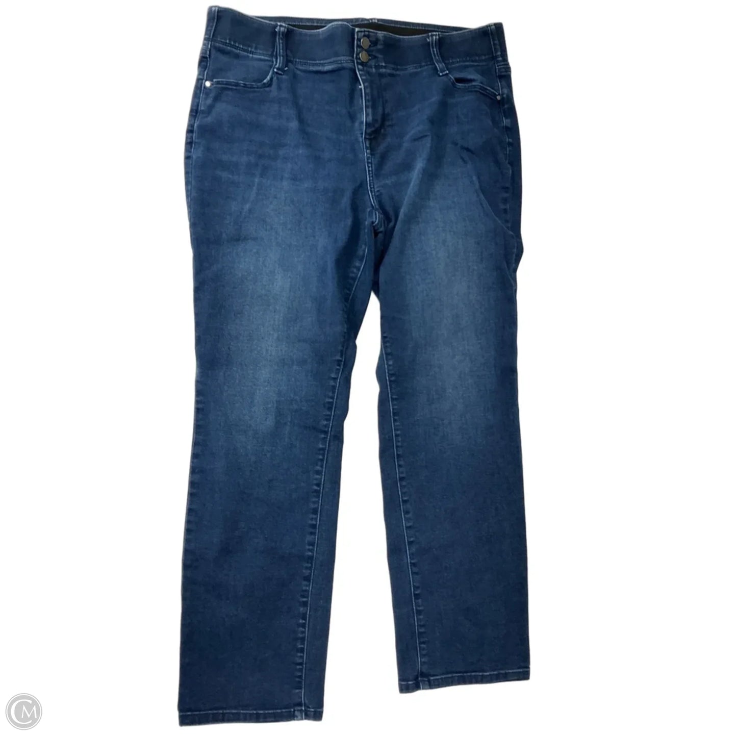 Jeans Straight By Nine West Apparel In Blue Denim, Size: 18
