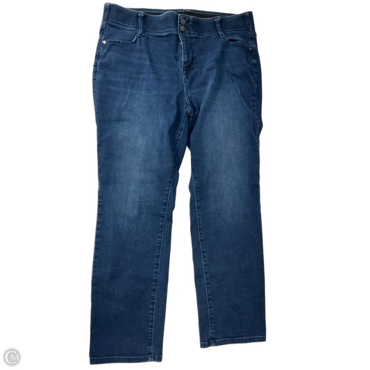 Jeans Straight By Nine West Apparel In Blue Denim, Size: 18