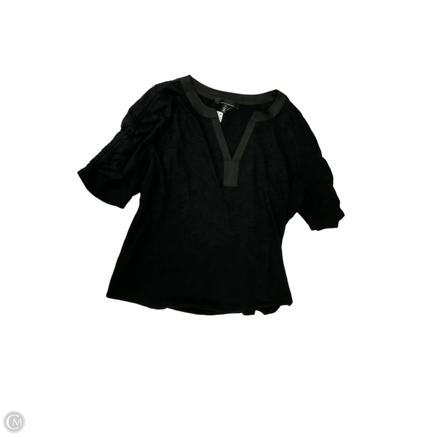 Top Short Sleeve By White House Black Market In Black, Size: Xl