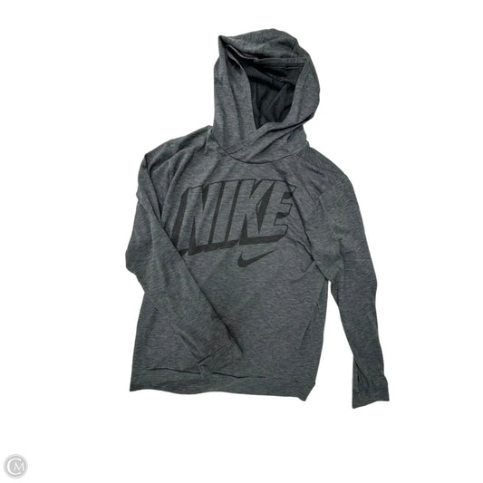 Athletic Top Long Sleeve Hoodie By Nike Apparel In Grey, Size: Xl