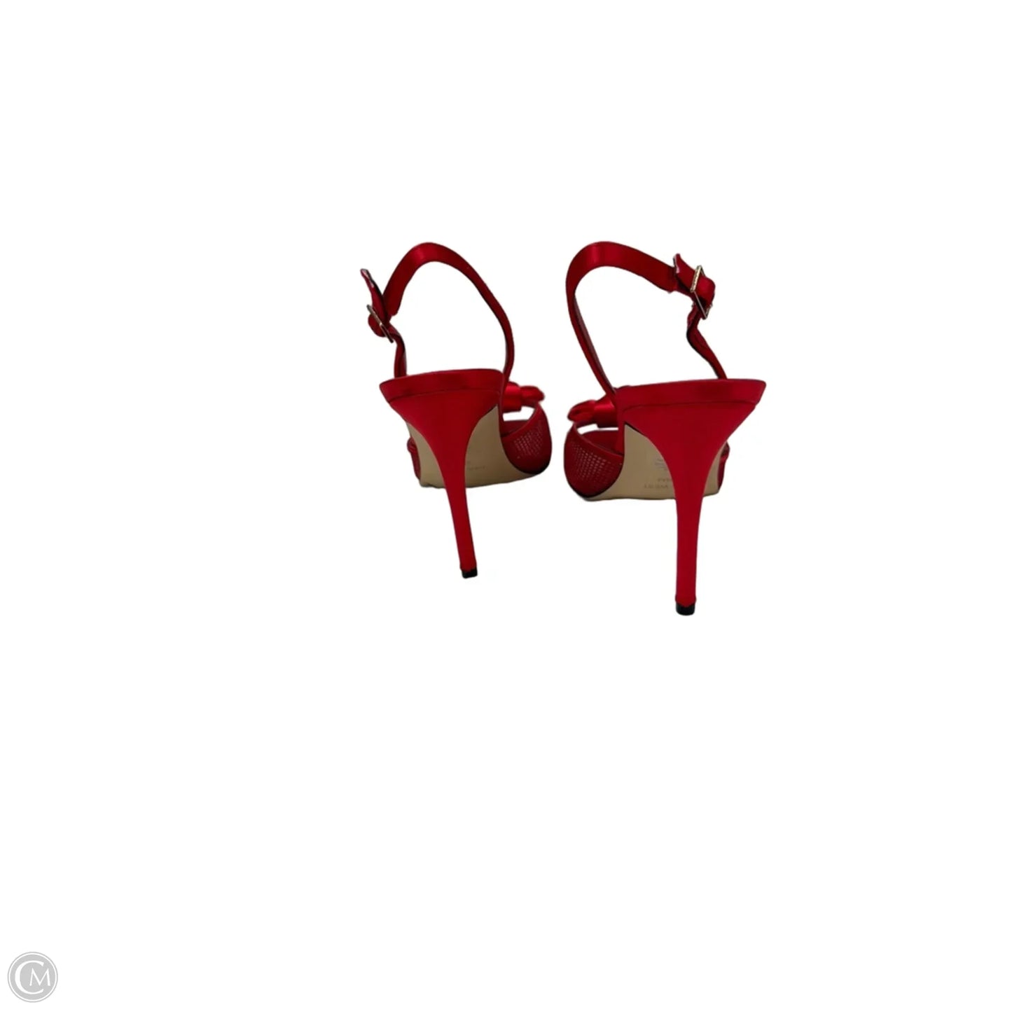 Sandals Heels Stiletto By Nine West In Red, Size: 8.5