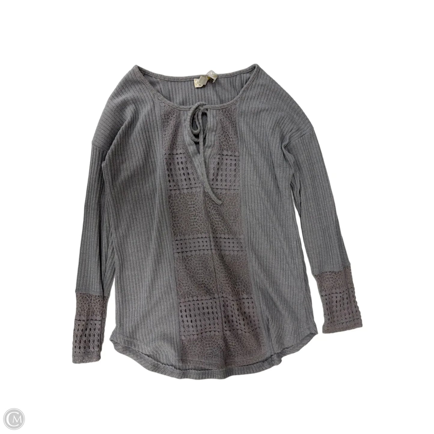 Top Long Sleeve By Suzanne Betro In Grey, Size: S