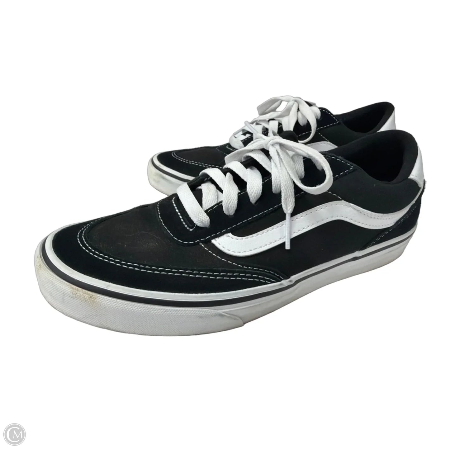Shoes Sneakers By Vans In Black & White, Size: 9