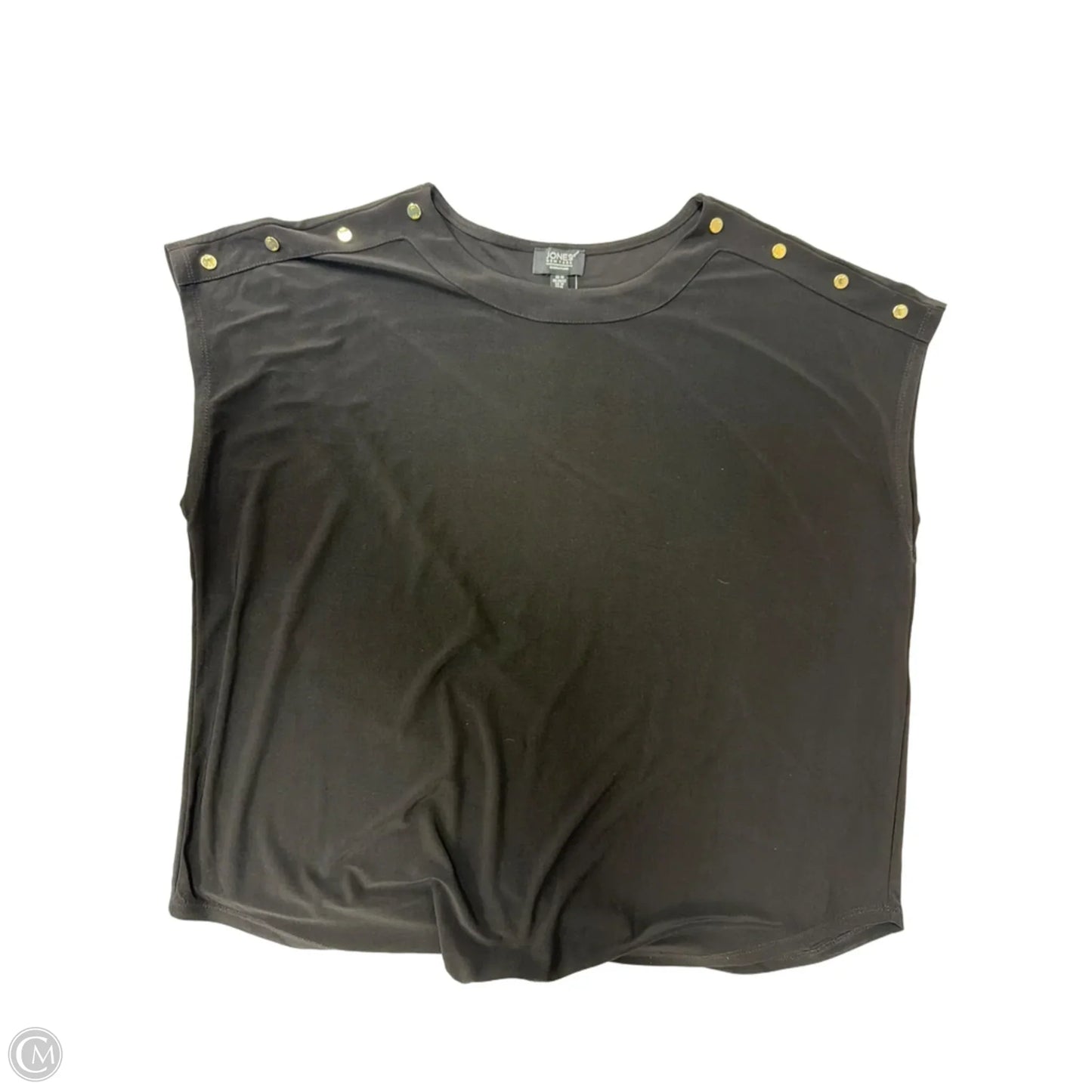 Top Short Sleeve By Jones New York In Black, Size: 1x