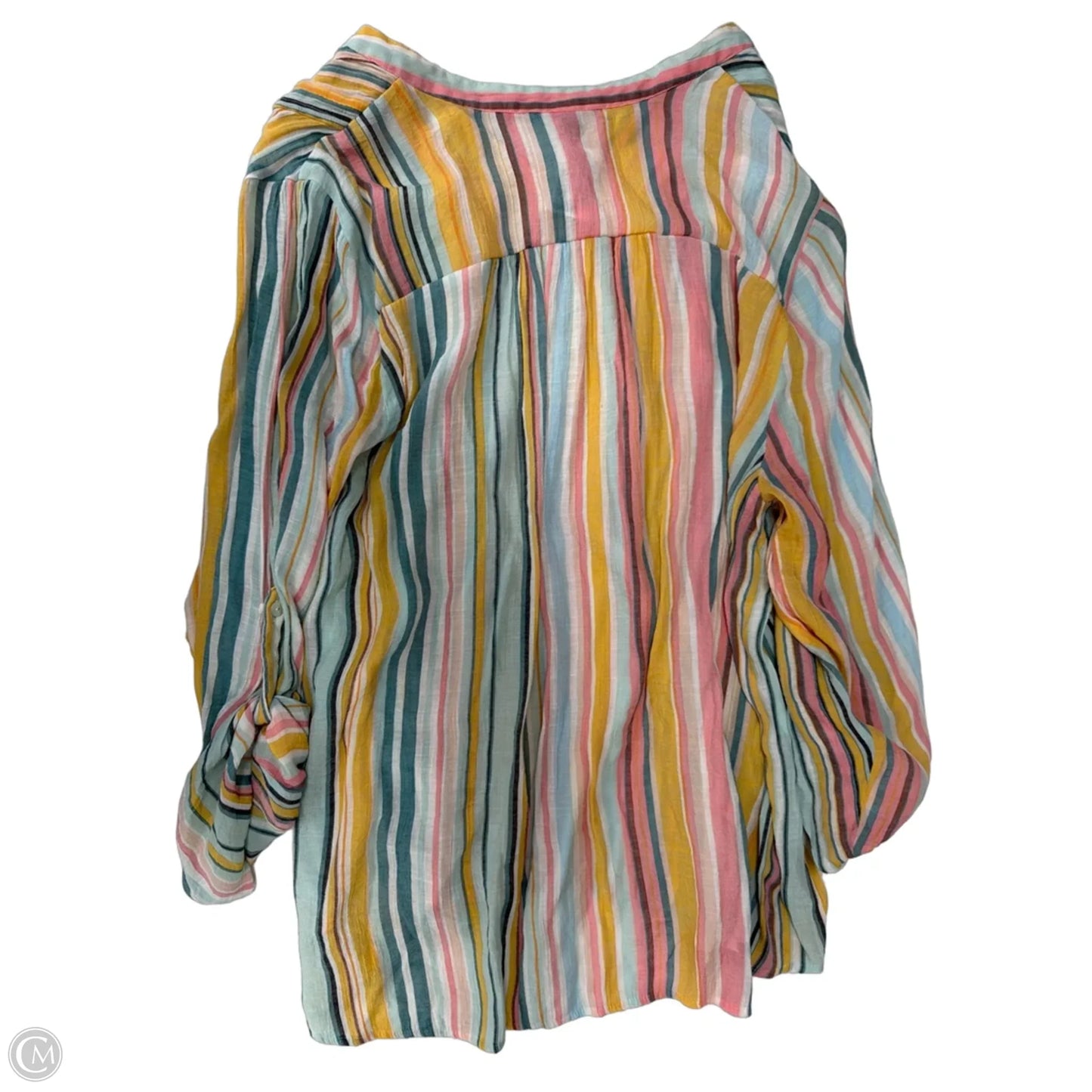 Top Long Sleeve By Zac And Rachel In Striped Pattern, Size: 2x
