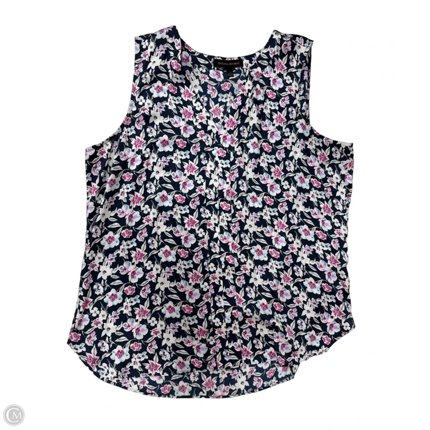 Top Sleeveless By Banana Republic In Floral Print, Size: L