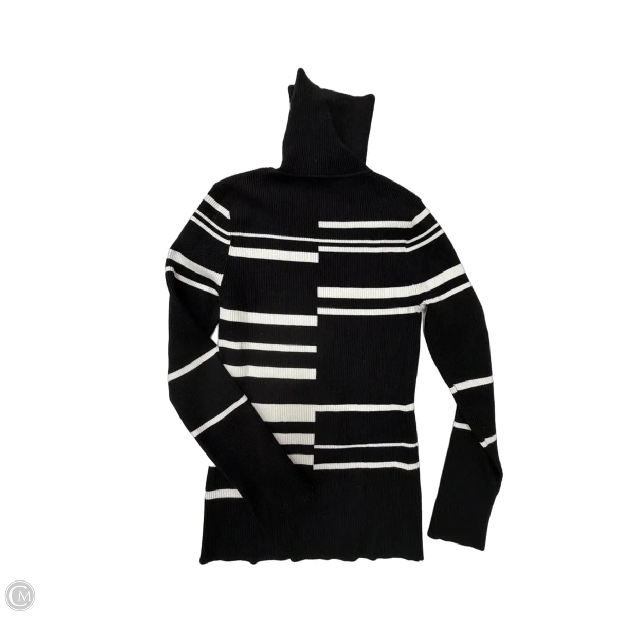 Top Long Sleeve By White House Black Market In Striped Pattern, Size: Mp
