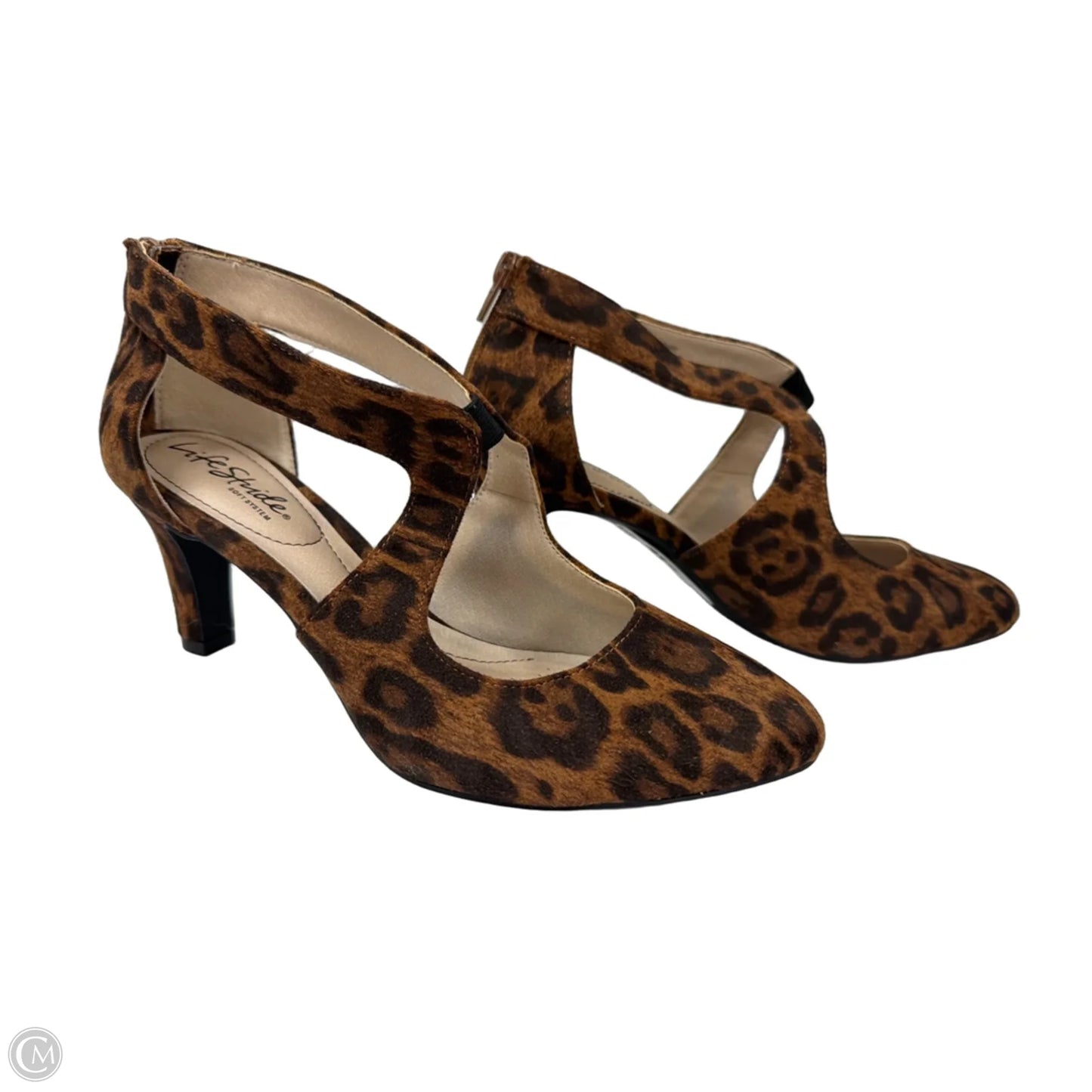 Shoes Heels Kitten By Life Stride In Animal Print, Size: 8