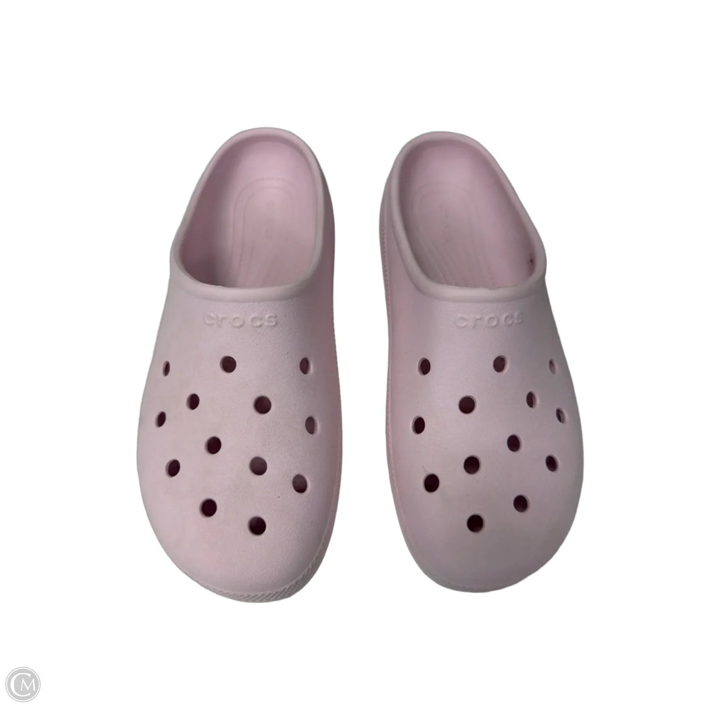 Shoes Flats By Crocs In Pink, Size: 9