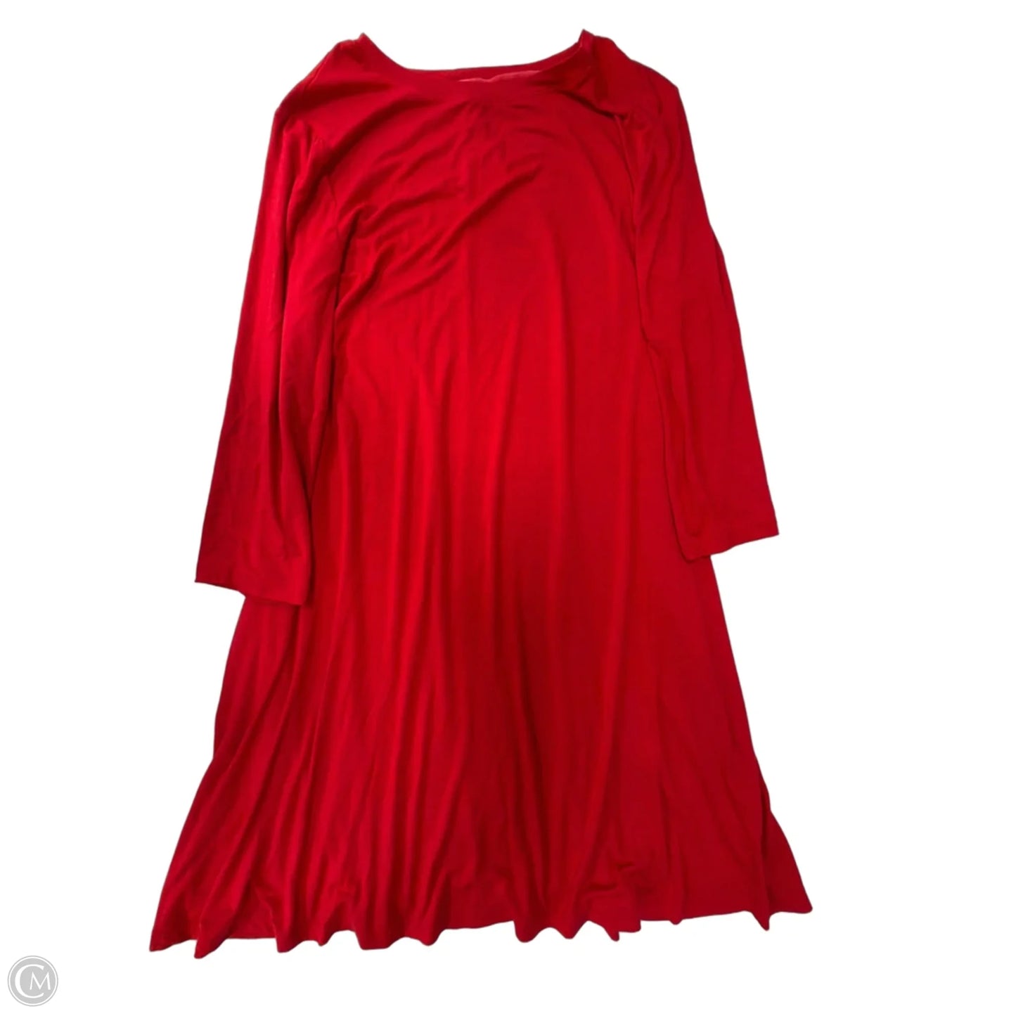 Dress Casual Midi By Time And Tru In Red, Size: 1x