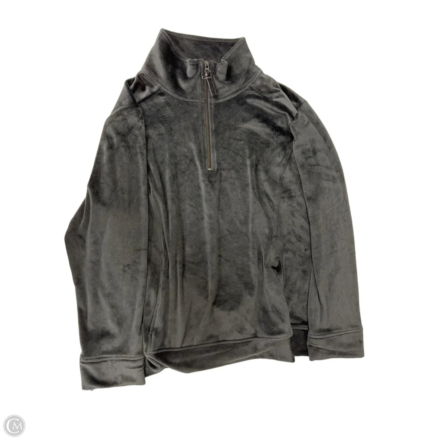 Top Long Sleeve By Croft And Barrow In Black, Size: 1x