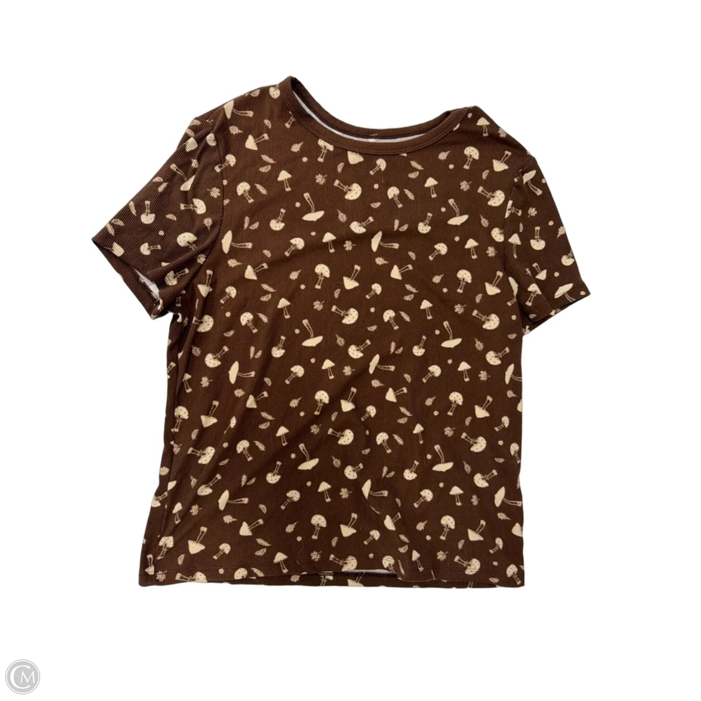 Top Short Sleeve By No Boundaries In Brown, Size: 1x
