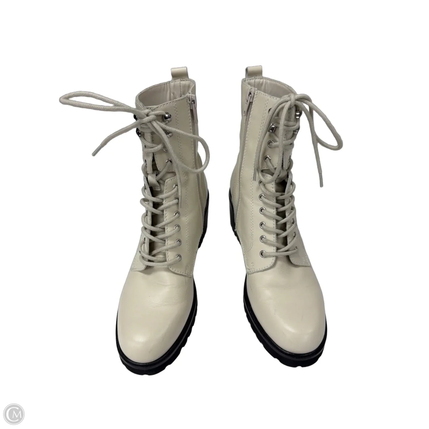 Boots Ankle Heels By Steve Madden In Beige, Size: 7