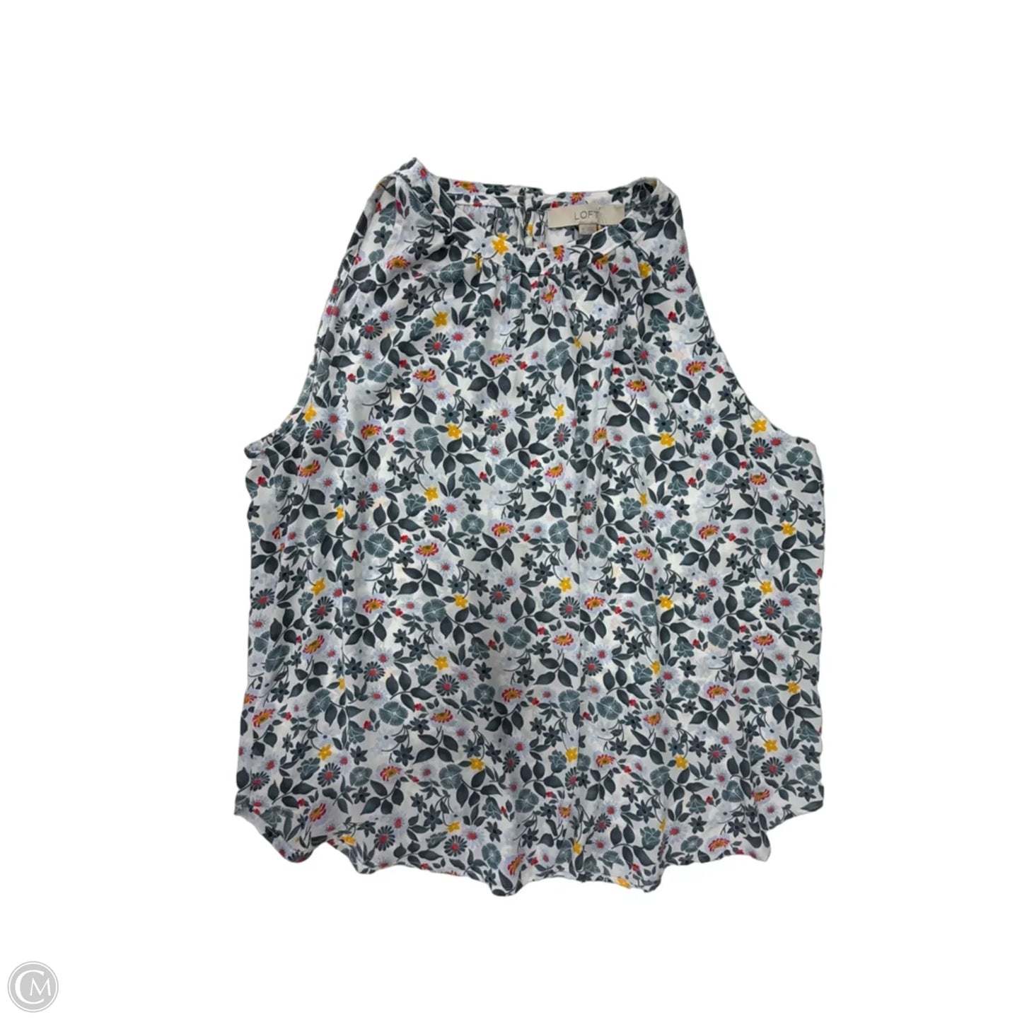 Top Sleeveless By Loft In Floral Print, Size: M