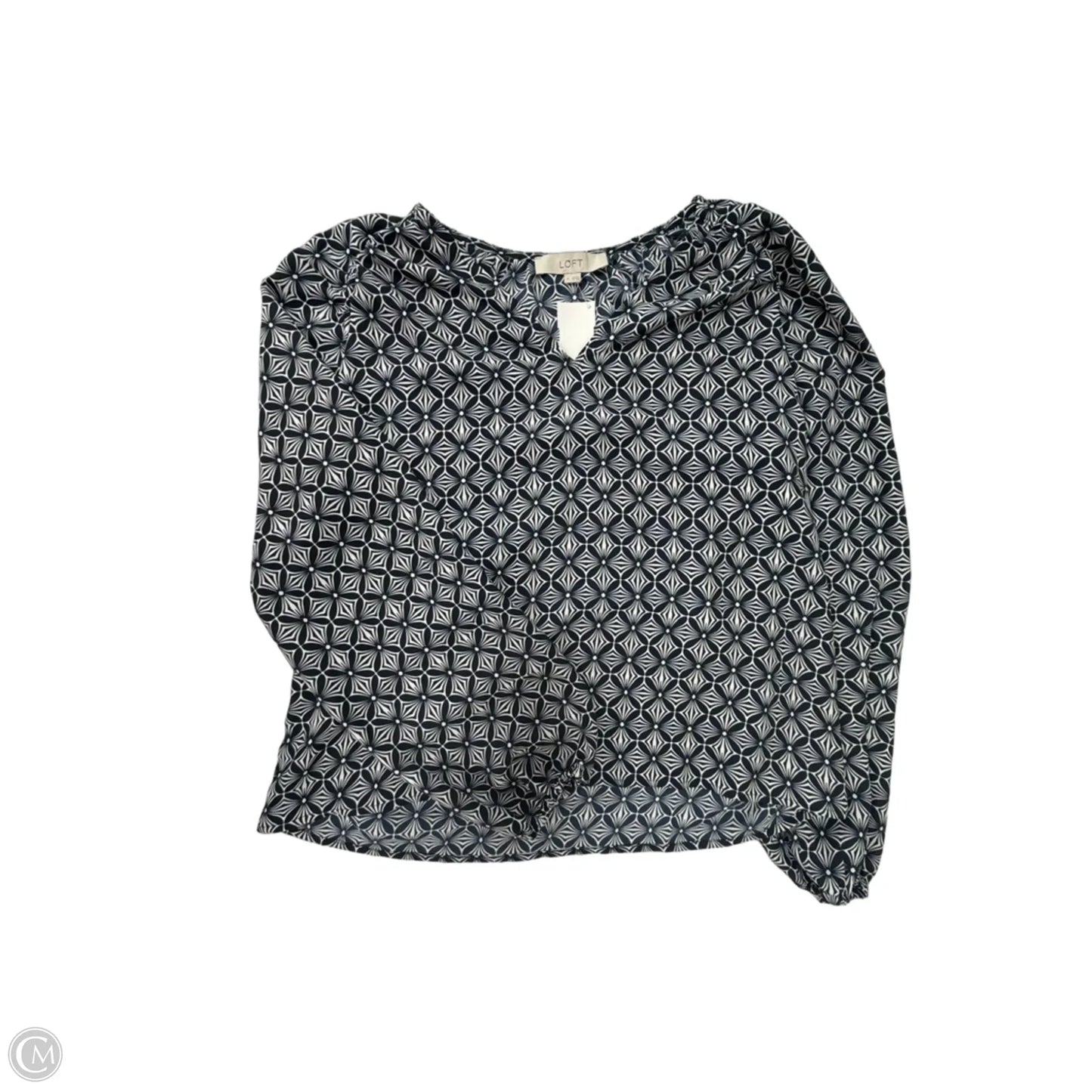 Top Long Sleeve By Loft In Black, Size: M