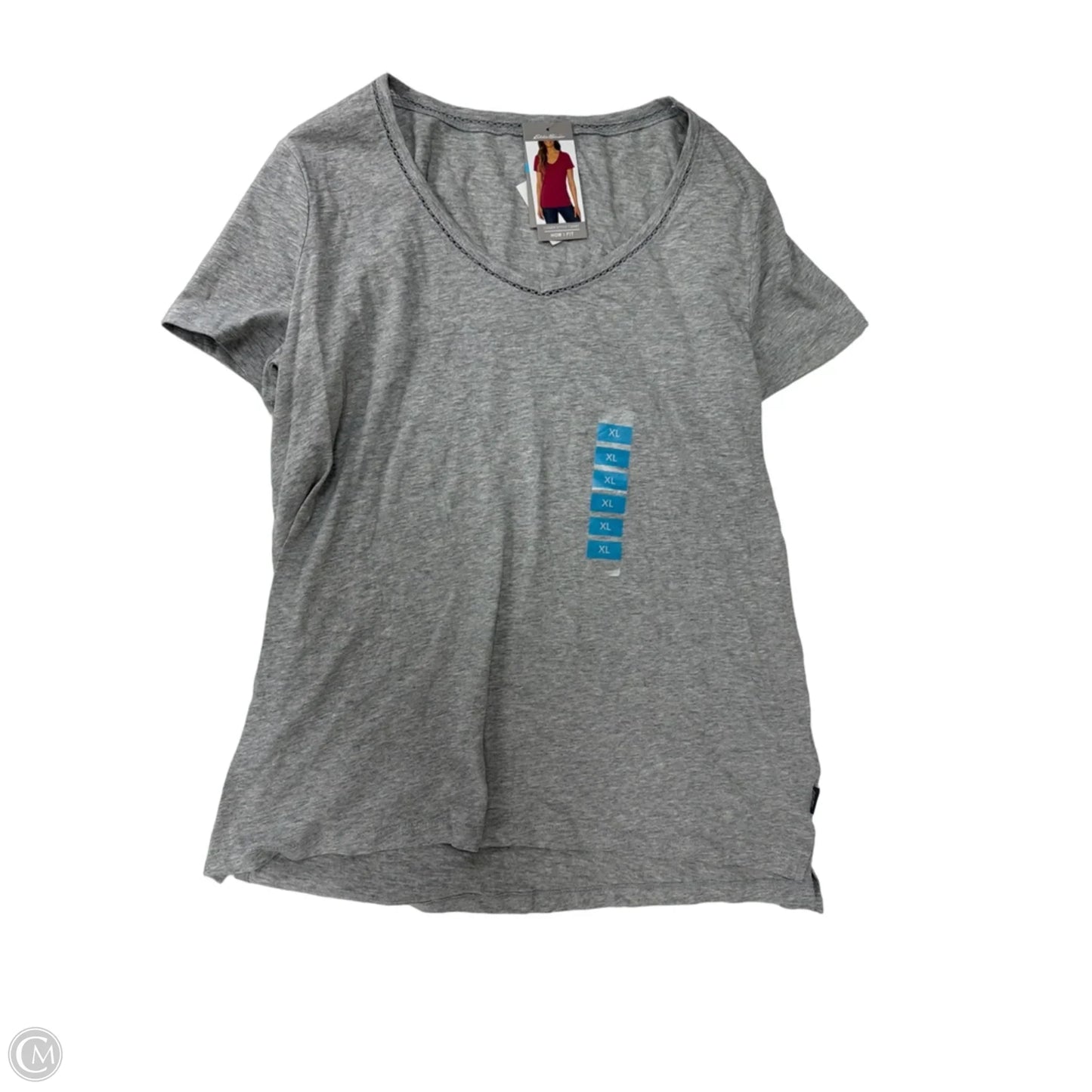 Top Short Sleeve By Eddie Bauer In Grey, Size: Xl