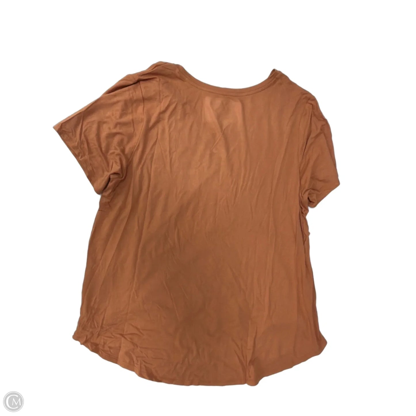 Top Short Sleeve By Grace + Karma In Brown, Size: 1x