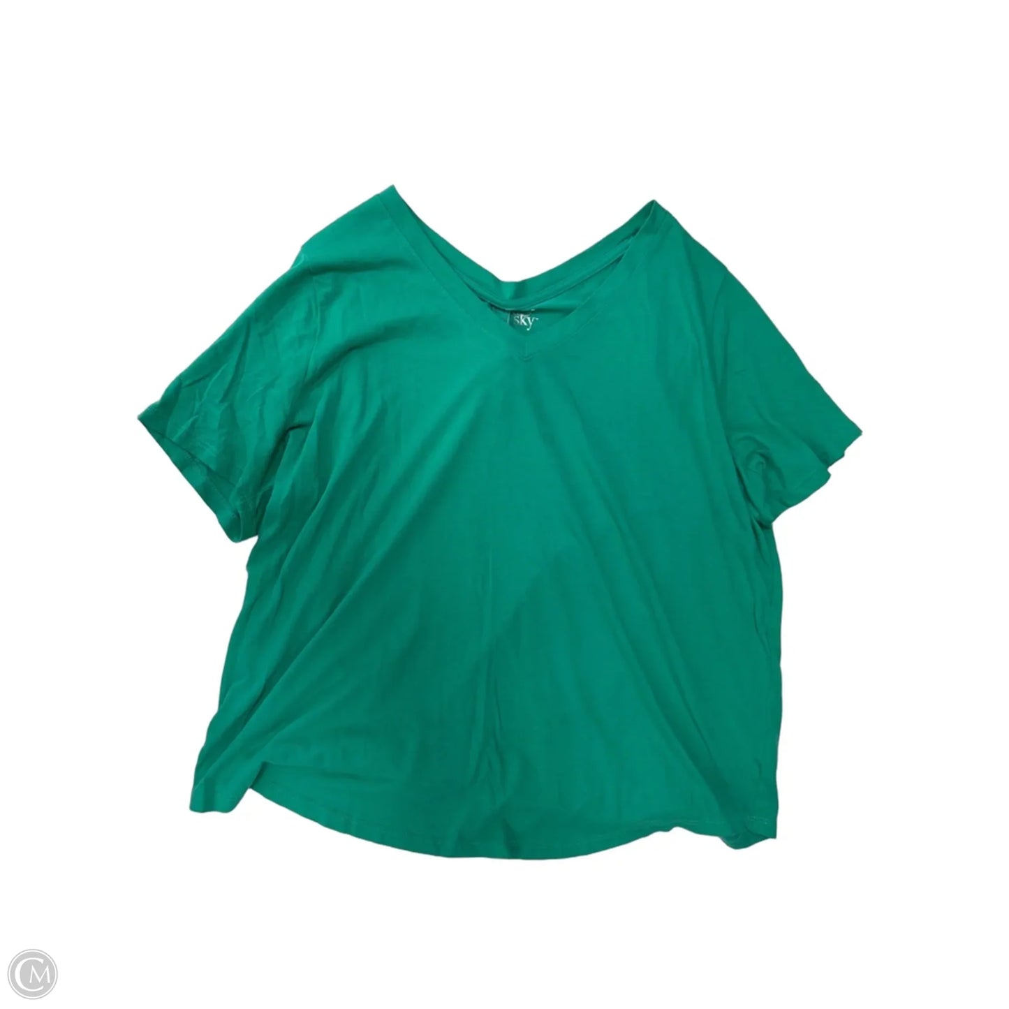 Top Short Sleeve Basic By Terra & Sky In Green, Size: 1x