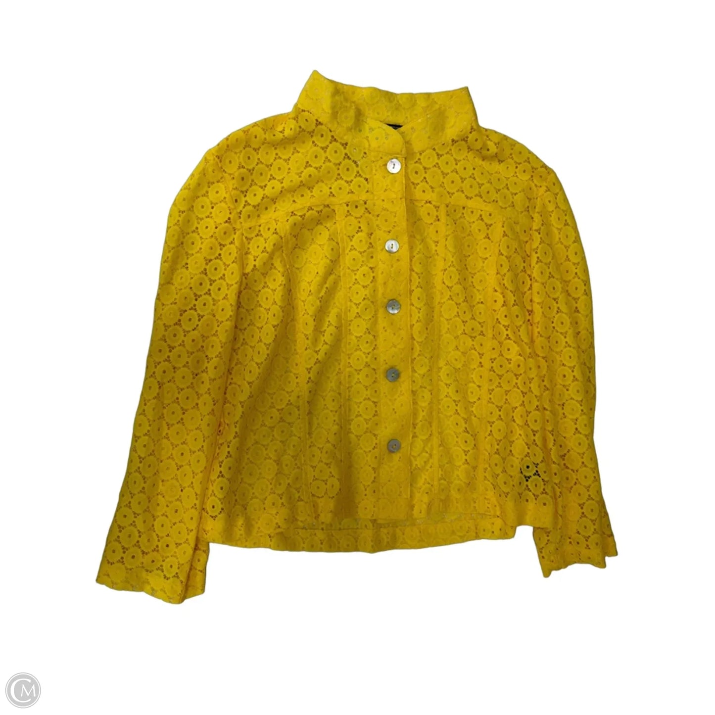 Top Long Sleeve By Clothes Mentor In Yellow, Size: Lp