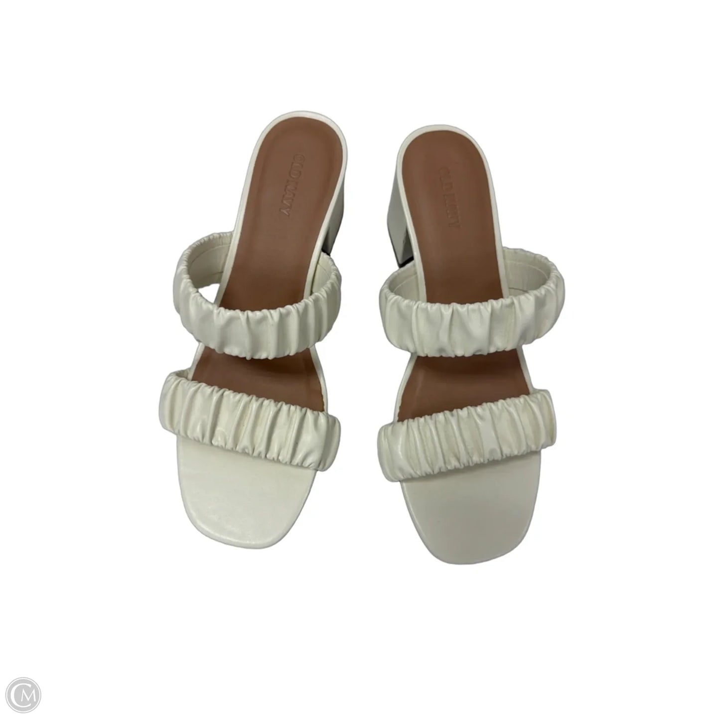 Sandals Heels Block By Old Navy In Cream, Size: 8.5