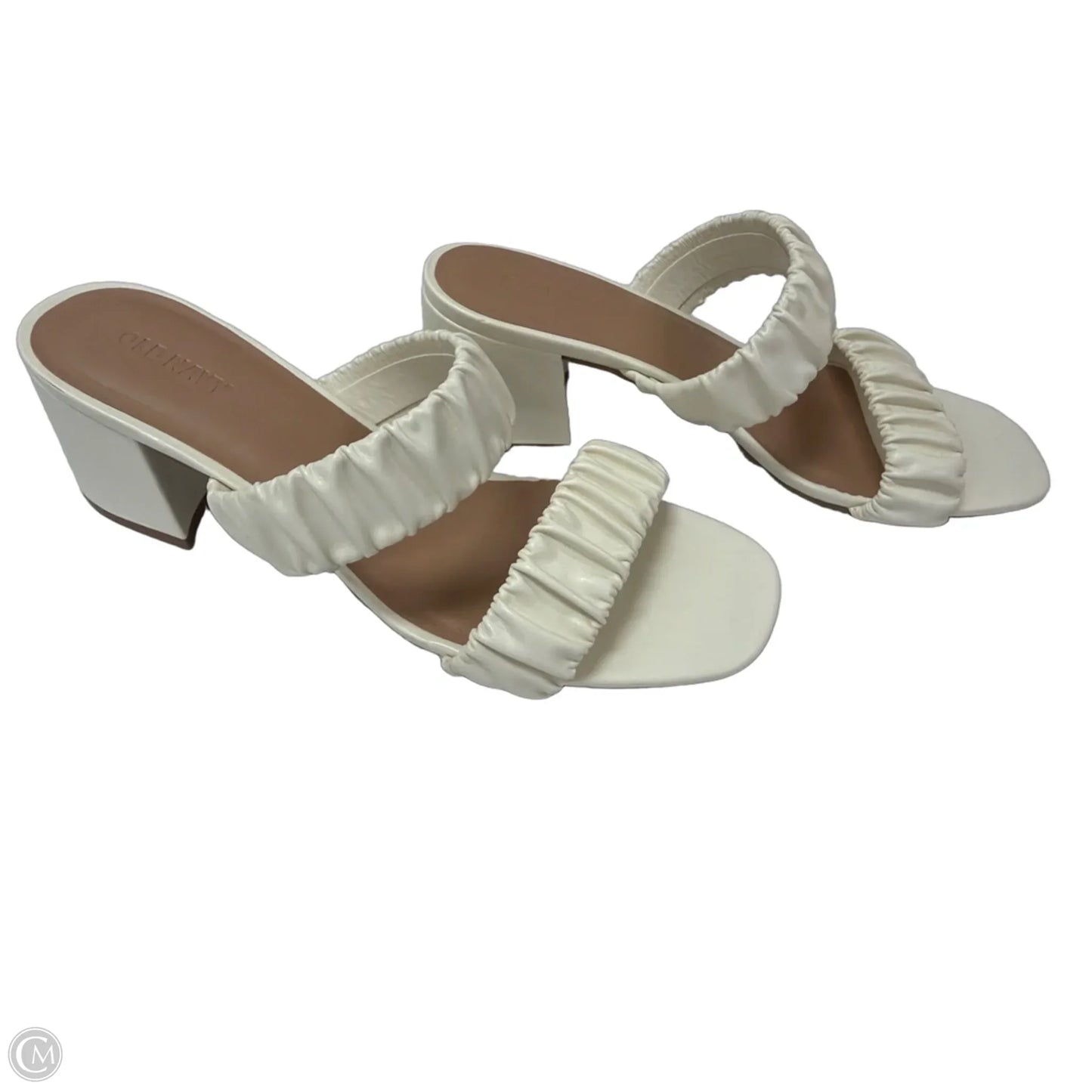 Sandals Heels Block By Old Navy In Cream, Size: 8.5