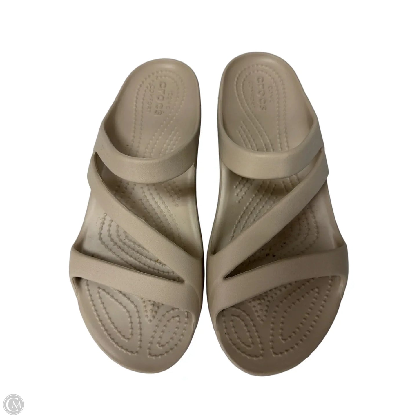 Sandals Flats By Crocs In Beige, Size: 7