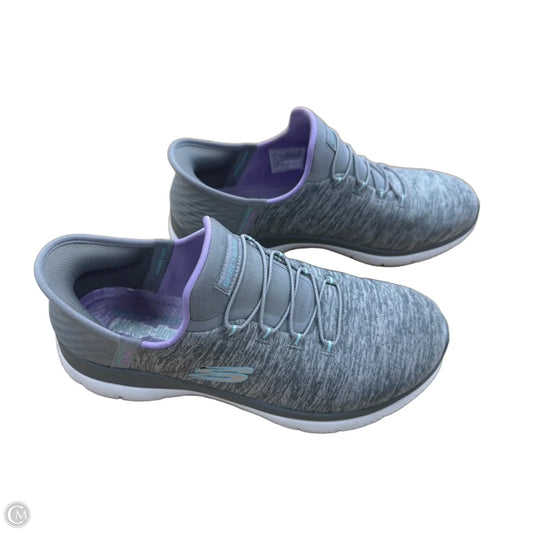 Shoes Athletic By Skechers In Grey, Size: 10