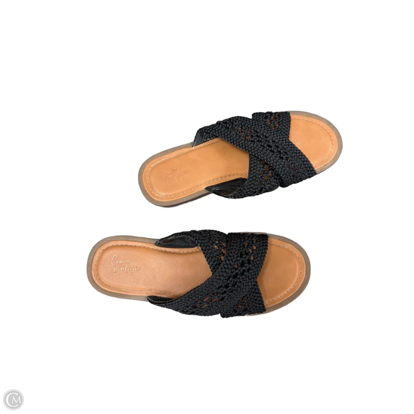 Sandals Flats By Crown Vintage In Black & Brown, Size: 10