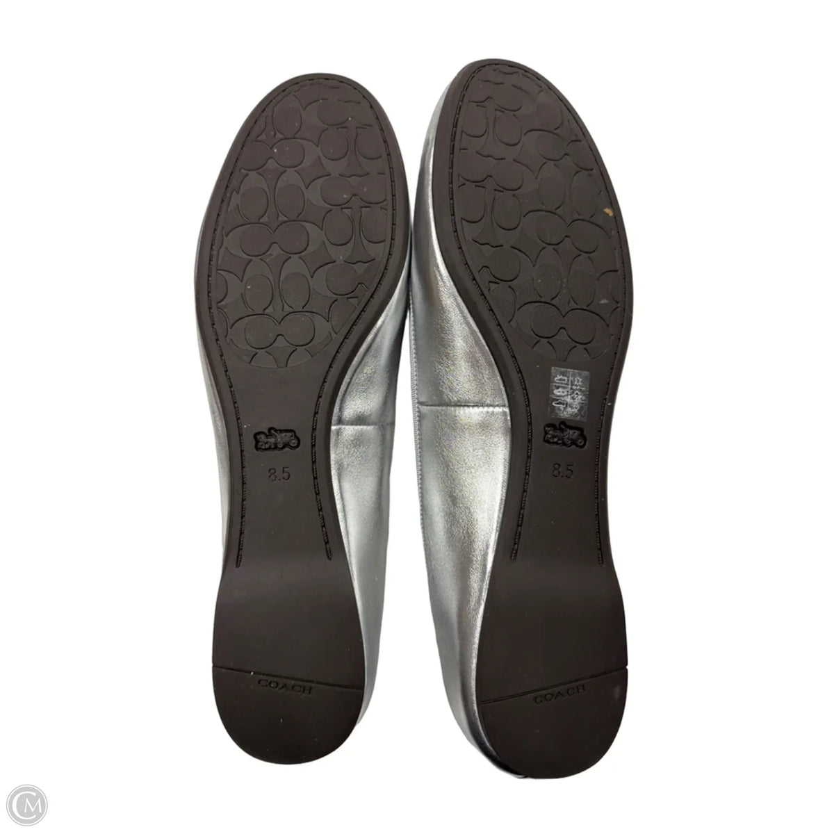 Shoes Designer By Coach In Silver, Size: 8.5