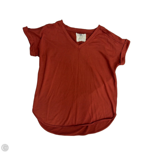 Top Short Sleeve By Cupio In Brown, Size: L