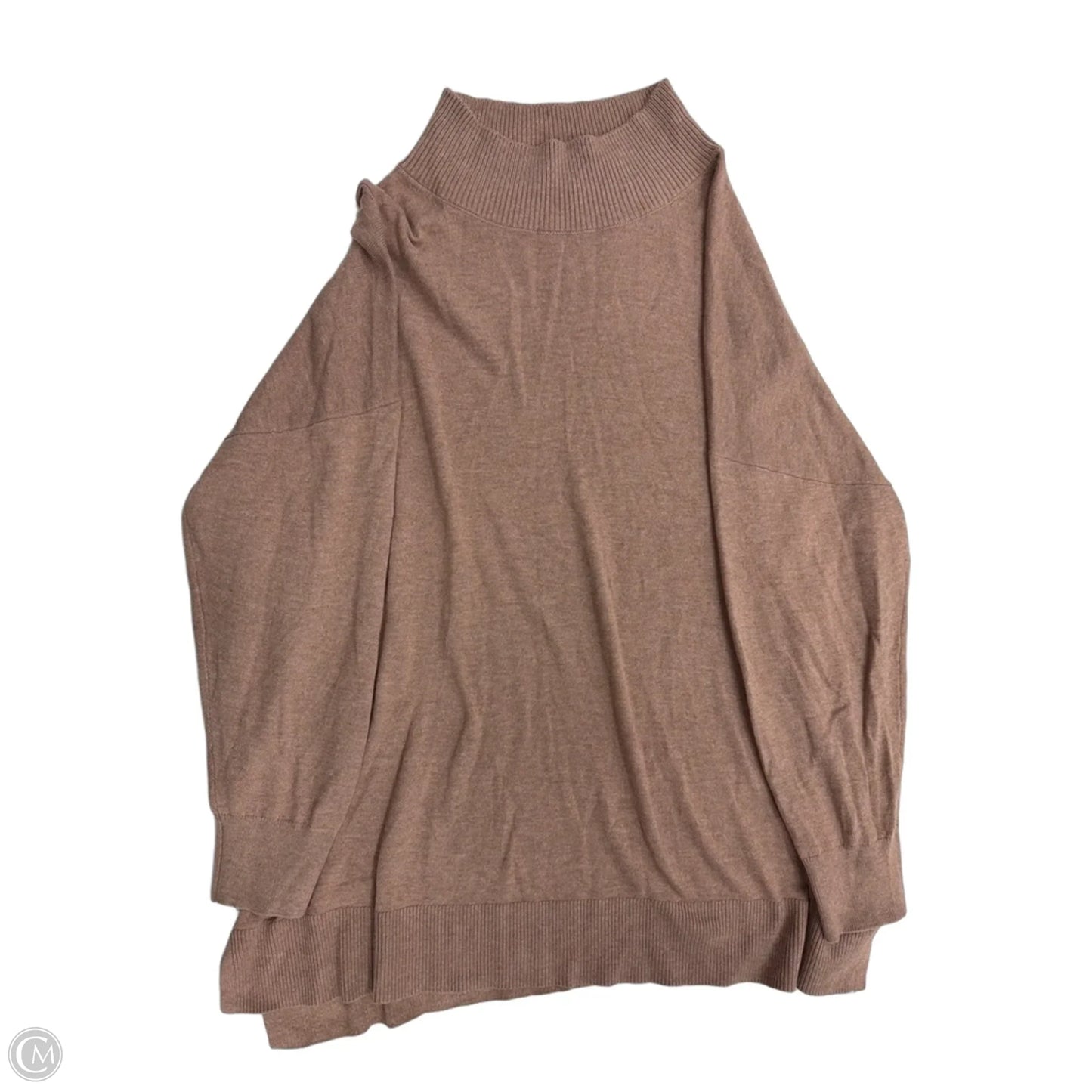 Top Long Sleeve By Loft In Brown, Size: 2x