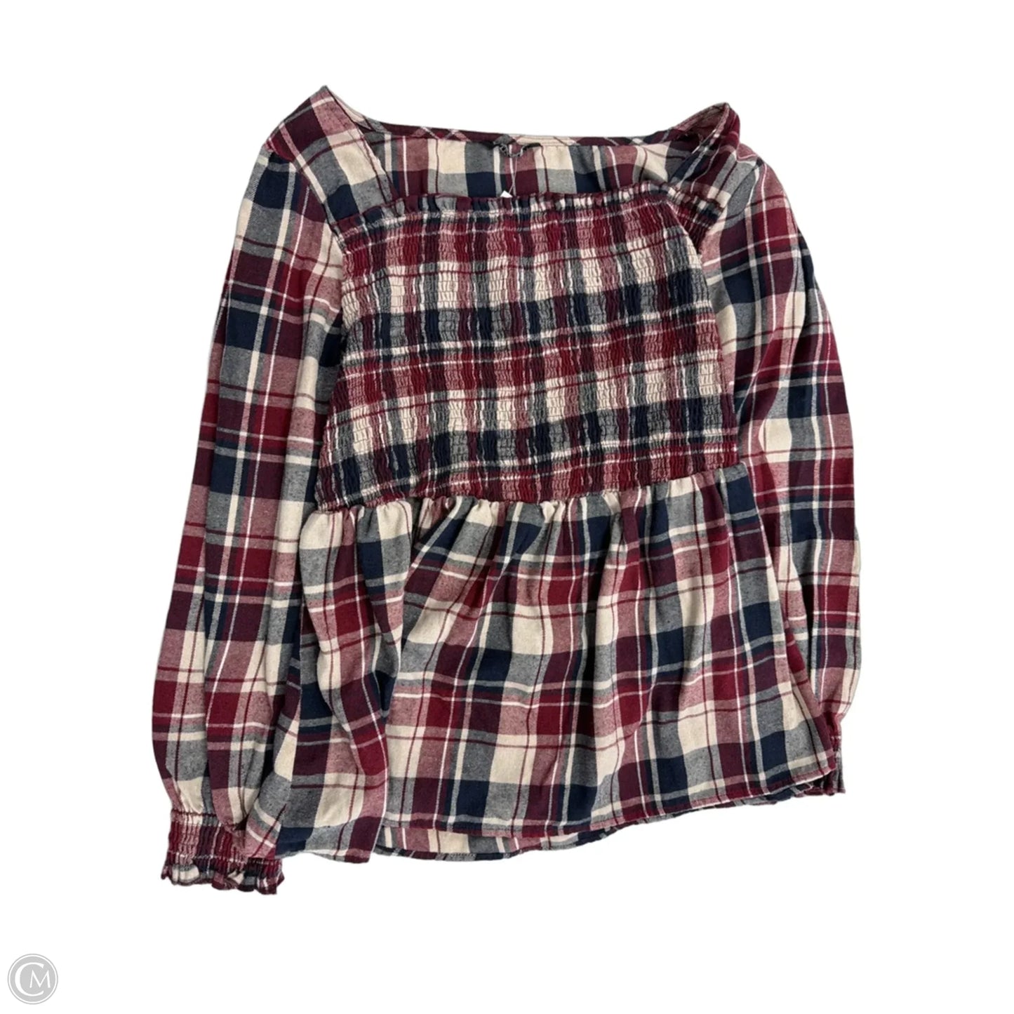 Top Long Sleeve By Bloomchic In Plaid Pattern, Size: 2x