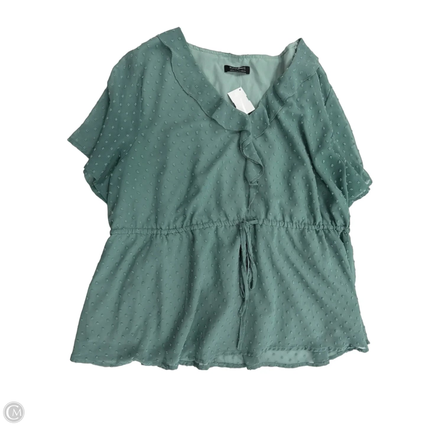 Top Short Sleeve By Bloomchic In Green, Size: 2x